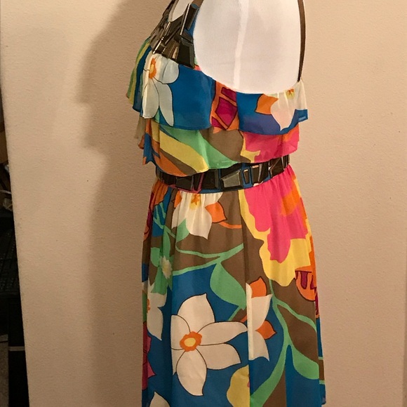 Tibi New York Dress Size 2 Floral Ruffle Jewels - Picture 5 of 8